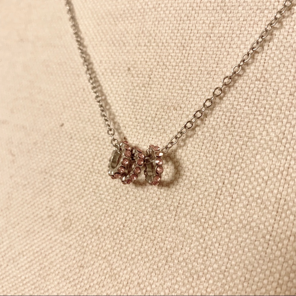 Paparazzi pink rhinestone necklace